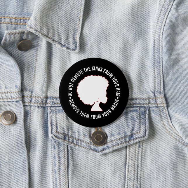 BLACK AFRO HAIR Inspirational Marcus Garvey Quote 7.5 Cm Round Badge (In Situ)