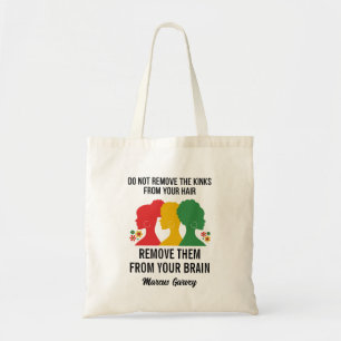 BLACK AFRO HAIR Inspirational Quote Tote Bag