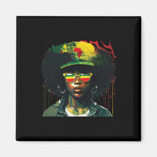 Black Afro Queen Melanin Dripping African Womens J Magnet