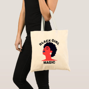 Black afro woman ,black girl magic black history  tote bag