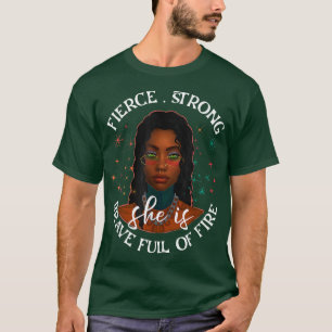 Black Afro Woman Melanin Girl Black History Month T-Shirt