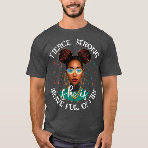 Black Afro Woman Melanin Girl Black History Month T-Shirt