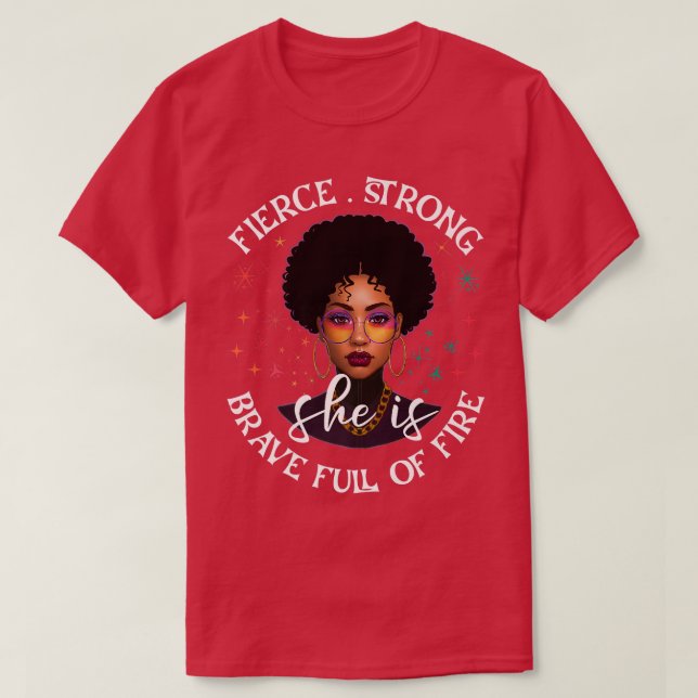 Black Afro Woman Melanin Girl Black History Month  T-Shirt (Design Front)