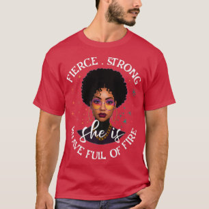 Black Afro Woman Melanin Girl Black History Month  T-Shirt
