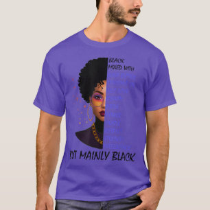 Black Afro Woman Melanin Girl Black History Month T-Shirt