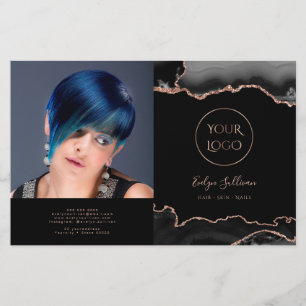 black agate bifold brochure