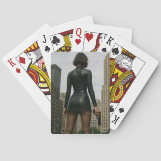 Black Agent Poster Playing Cards