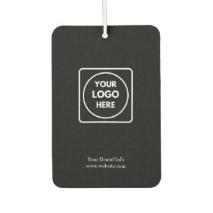 Black Air Freshener   Custom Modern Business Logo 