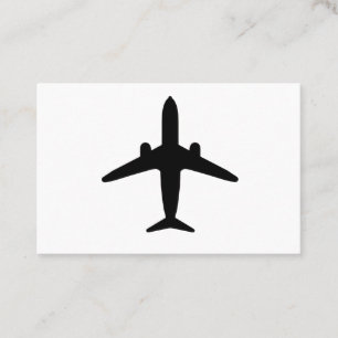 Black aircraft silhouette business card