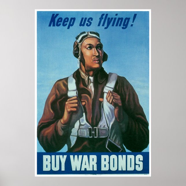 Black Airman Keep Us Flying! Poster (Front)