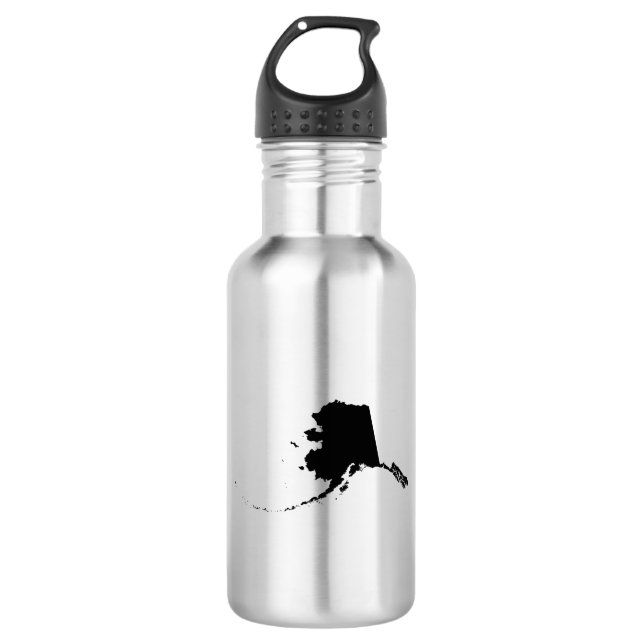 Black Alaska Shape 710 Ml Water Bottle (Front)