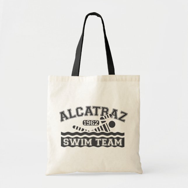 Black Alcatraz Swim Team Tote (Front)