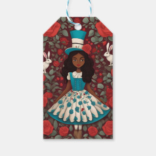 Black Alice in Wonderland Gift Tags