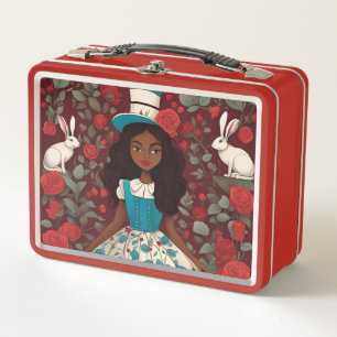 Black Alice in Wonderland Metal Lunch Box