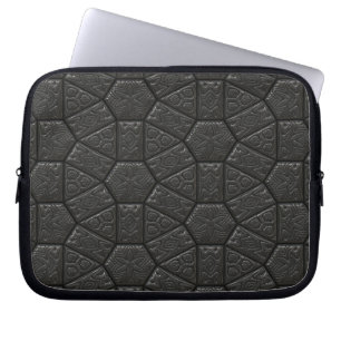 Black Alien Carved Design Laptop Sleeve