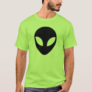 Black Alien Head Shape T-Shirt