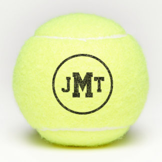 Black All-American Monogram Tennis Balls