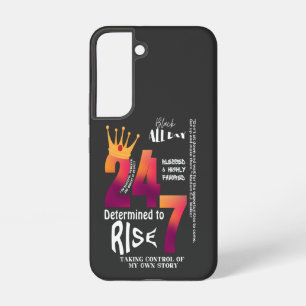 Black All Day 24/7 Slogan Graphic Samsung Galaxy Case