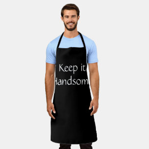 Black All Over Print Apron Keep it Handsome