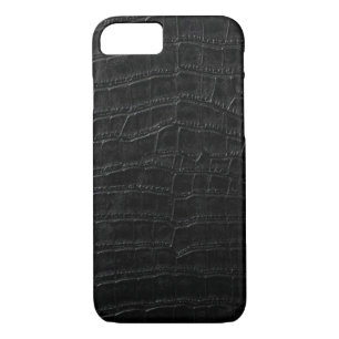 black alligator leather iPhone 8/7 case