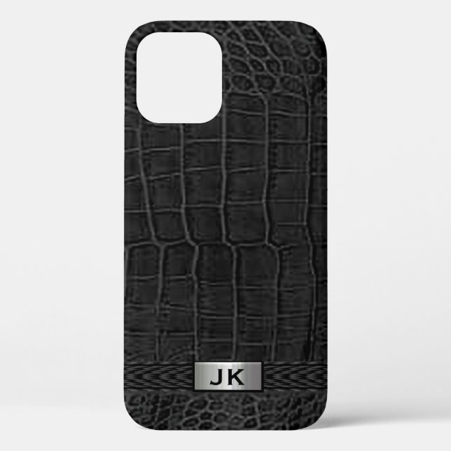 Black Alligator Print Case-Mate iPhone Case (Back)