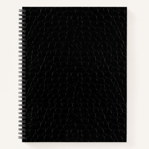 Black Alligator Skin Print Notebook