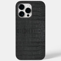 Black Alligator Texture Print