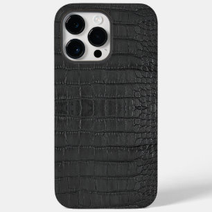 Black Alligator Texture Print Case-Mate iPhone 14 Pro Max Case
