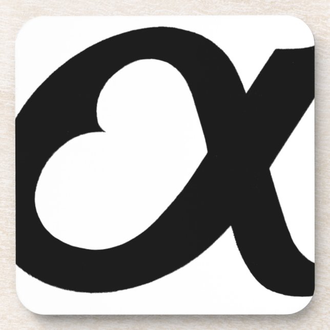 black alpheart coaster (Front)