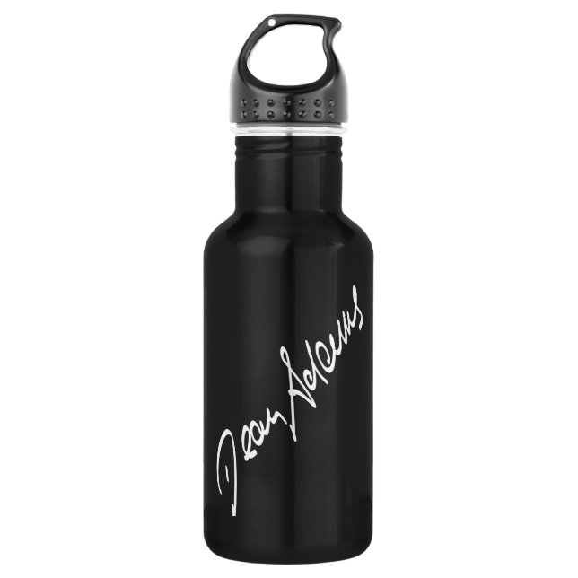 Black Aluminium 32oz 532 Ml Water Bottle (Front)
