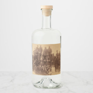 Black American Fighting Cavalry: Buffalo Warriors Liquor Bottle Label