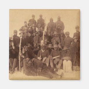 Black American Fighting Cavalry: Buffalo Warriors Magnet
