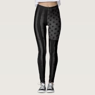 Black American flag Leggings