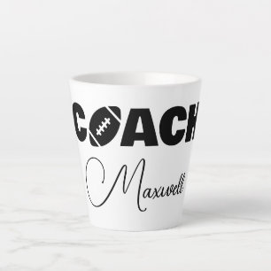 Black American Football Coach Latte Mug