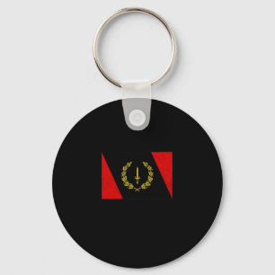 Black American Heritage Flag 1967 African American Key Ring