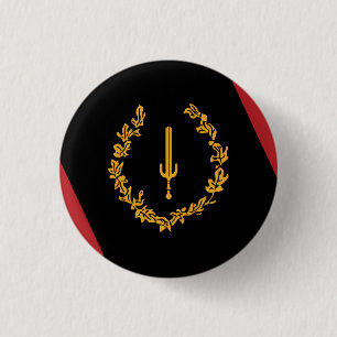 Black American Heritage Flag  3 Cm Round Badge