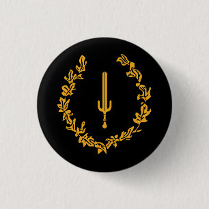 Black American Heritage Flag  3 Cm Round Badge