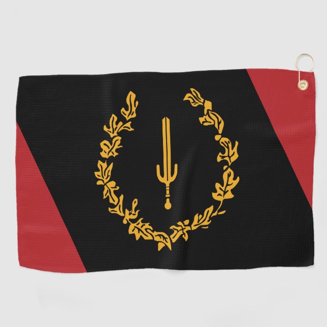 Black American Heritage Flag  Golf Towel (Horizontal)