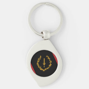 Black American Heritage Flag  Key Ring