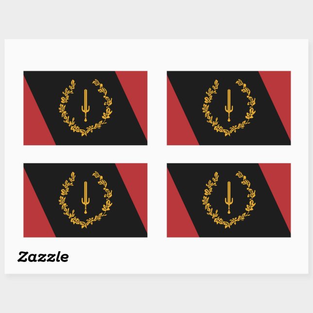 Black American Heritage Flag  Rectangular Sticker (Sheet)