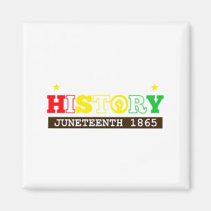 Black American Know Your History 1865 June Freedom Magnet