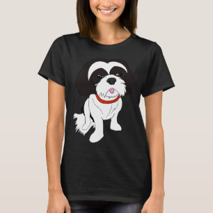 Black &amp White Shih Tzu T-Shirt