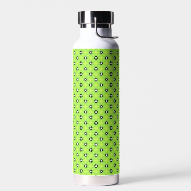 Black an White Stars Water Bottle (Left)
