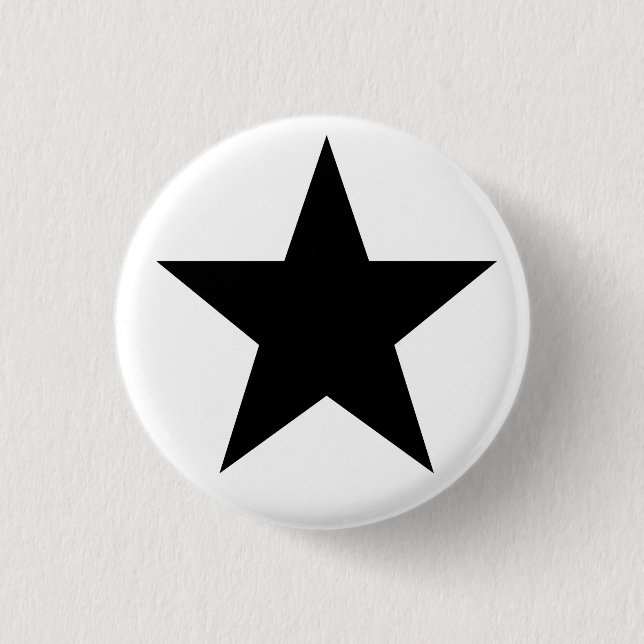 Black Anarchy Star (classic) 3 Cm Round Badge (Front)