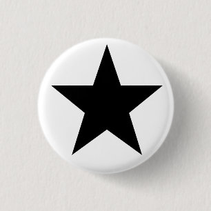 Black Anarchy Star (classic) 3 Cm Round Badge