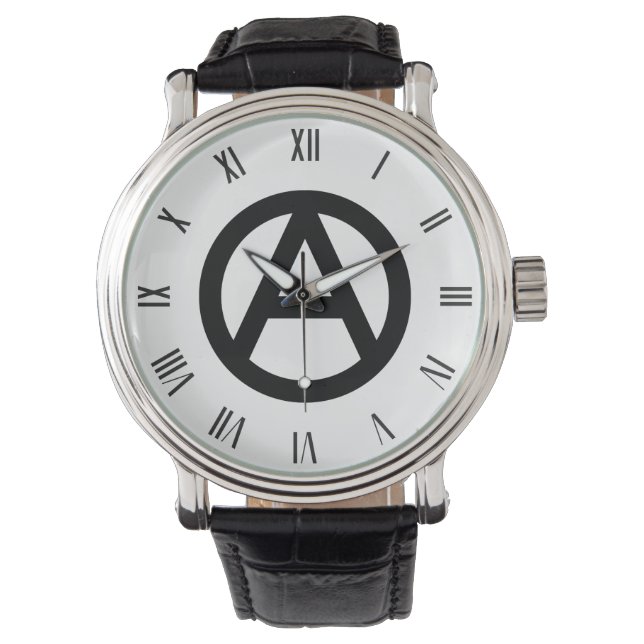 BLACK Anarchy symbol Watch (Front)