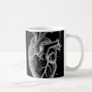 Black Anatomical Heart Coffee Mug