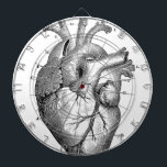 Black Anatomical Heart Dartboard<br><div class="desc">AnatomyPhysiology.</div>