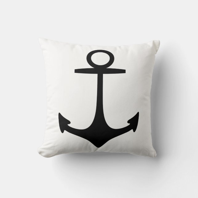 Black Anchor Cushion (Front)