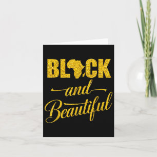 Black And Beautiful Afro Black History Month Motiv Card